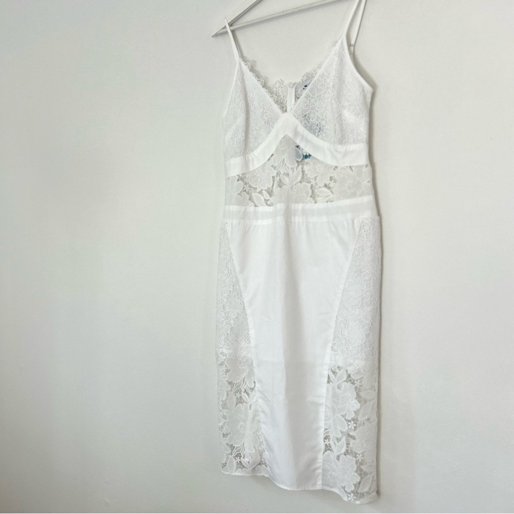 NWT_Saint Art Mixed Lace Midi Dress